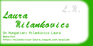 laura milankovics business card